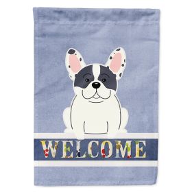 French Bulldog - Piebald - Welcome House Flag