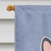French Bulldog - Black and White - Welcome House Flag