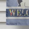 French Bulldog - Black and White - Welcome House Flag