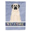 Mastiff - White - Welcome House Flag