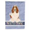 Basset Hound 2 Welcome House Flag