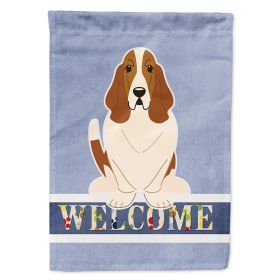 Basset Hound 2 Welcome House Flag