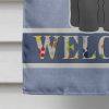 Black Russian Terrier Welcome House Flag