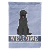 Black Russian Terrier Welcome House Flag