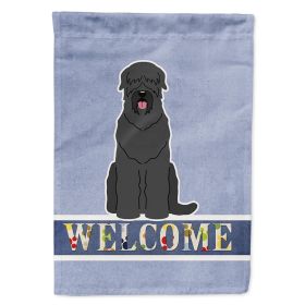 Black Russian Terrier Welcome House Flag