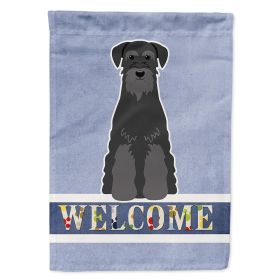 Schnauzer - Standard - Black - Welcome House Flag