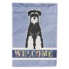 Schnauzer - Standard - Salt and Pepper - Welcome House Flag