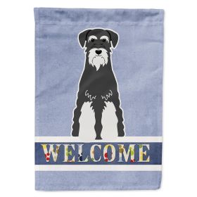 Schnauzer - Standard - Salt and Pepper - Welcome House Flag