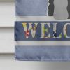 Schnauzer - Standard - Black and Grey - Welcome House Flag