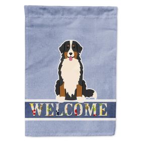 Bernese Mountain Dog 2 Welcome House Flag