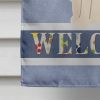 German Shepherd - White - Welcome House Flag