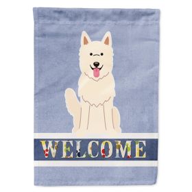 German Shepherd - White - Welcome House Flag