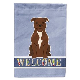 Staffordshire Bull Terrier - Chocolate - Welcome House Flag