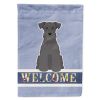 Schnauzer - Miniature - Black - Welcome House Flag