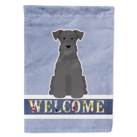 Schnauzer - Miniature - Black - Welcome House Flag