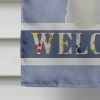 Schnauzer - Miniature - White - Welcome House Flag