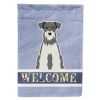 Schnauzer -Miniature - Salt and Pepper - Welcome House Flag
