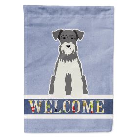 Schnauzer -Miniature - Salt and Pepper - Welcome House Flag
