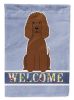 Irish Water Spaniel 1 Welcome House Flag