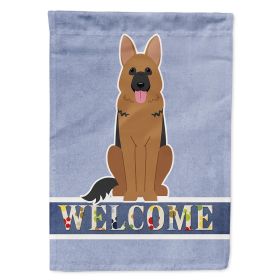 German Shepherd 2 Welcome House Flag