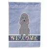 Poodle - Silver 1 - Welcome House Flag