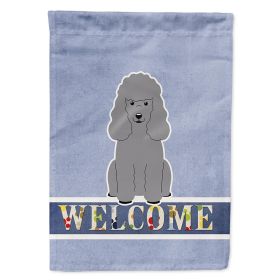 Poodle - Silver 1 - Welcome House Flag