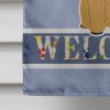 Poodle - Tan - Welcome House Flag