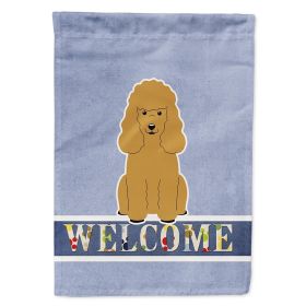 Poodle - Tan - Welcome House Flag