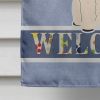Poodle - White 1 - Welcome House Flag
