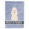 Poodle - White 1 - Welcome House Flag