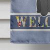 Poodle - Black - Welcome House Flag