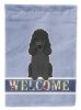 Poodle - Black - Welcome House Flag