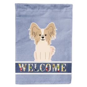 Papillon - Sable and White - Welcome House Flag