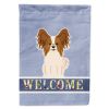 Papillon - Red and White - Welcome House Flag