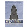 Cocker Spaniel - Black - Welcome House Flag