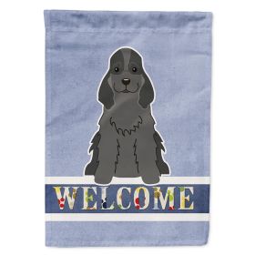 Cocker Spaniel - Black - Welcome House Flag