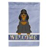 Cocker Spaniel - Black and Tan - Welcome House Flag