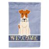 Wire Fox Terrier 1 Welcome House Flag
