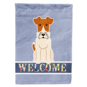 Wire Fox Terrier 1 Welcome House Flag