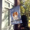 Pekingese - Red and White - Welcome House Flag