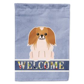 Pekingese - Red and White - Welcome House Flag