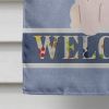 Pekingese - Black and White - Welcome House Flag