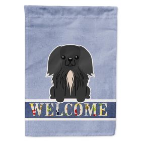 Pekingese - Black - Welcome House Flag