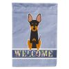 English Toy Terrier Welcome House Flag