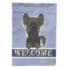 Chinese Crested - Black - Welcome House Flag
