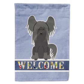 Chinese Crested - Black - Welcome House Flag