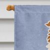 Border Collie - Red and White 1 - Welcome House Flag
