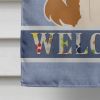 Border Collie - Red and White 1 - Welcome House Flag