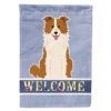 Border Collie - Red and White 1 - Welcome House Flag