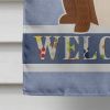 Bulldog - Brindle and White - Welcome House Flag
